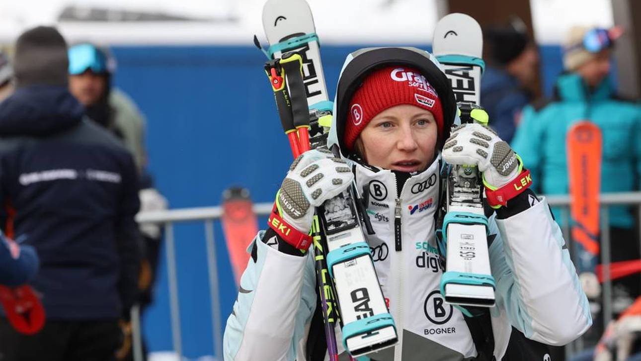 Lena Dürr (hier beim Training) wurde in Sölden mit einem ihr unbekannten Ski überrascht