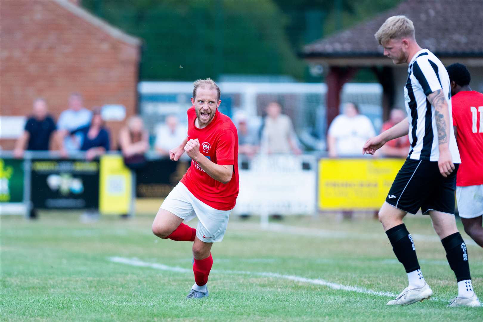 The prolific Shaun Avis scored two more goals for Downham Town tonight. Picture: Ian Burt