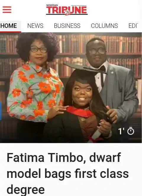 Pictures of Fatima Timbo, the most beautiful dwarf on earth (photos).