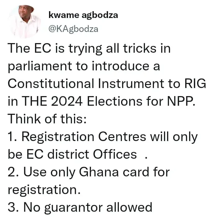 Parliament: EC pushing C.I to Rig 2024 Elections for NPP - Minority Whip alleges 