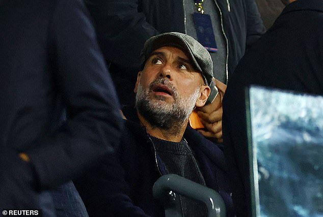 Pep Guardiola might have wanted to hide under his flat cap upon returning to the Etihad but his presence - a show of support - shouted loudly