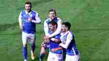 Birmingham City players celebrating a goal