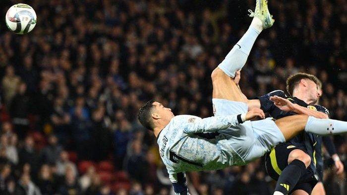 Tua-Tua Keladi, Ronaldo Masih Bisa Lakukan Tendangan Salto ala Tsubasa