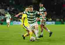 Daniel Kelly of Celtic is seen during the the Celtic v Buckie Thistle - Scottish Cup match at Celtic Park on January 21, 2024 in Glasgow, Scotland.