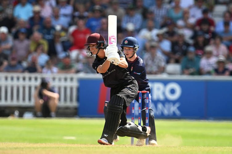   Kian Roberts batting against Lancashire in the Metro Bank Cup during the summer