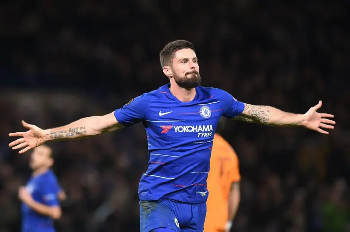 Olivier Giroud during Chelsea v PAOK - UEFA Europa League - Group L