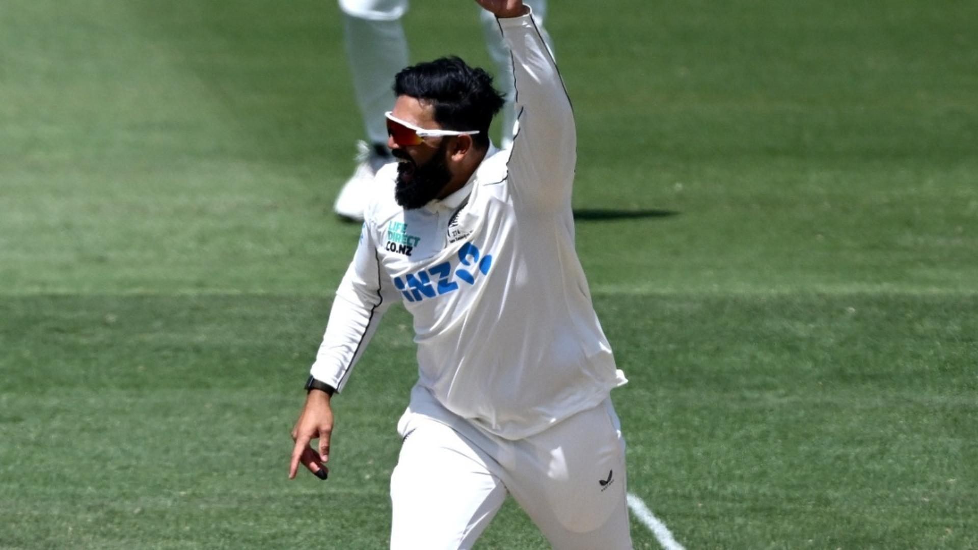 New Zealand left-arm spinner Ajaz Patel corrected one of Test cricket’s most unusual statistical quirks, finally taking his first Test wicket at home after a record-breaking wait.