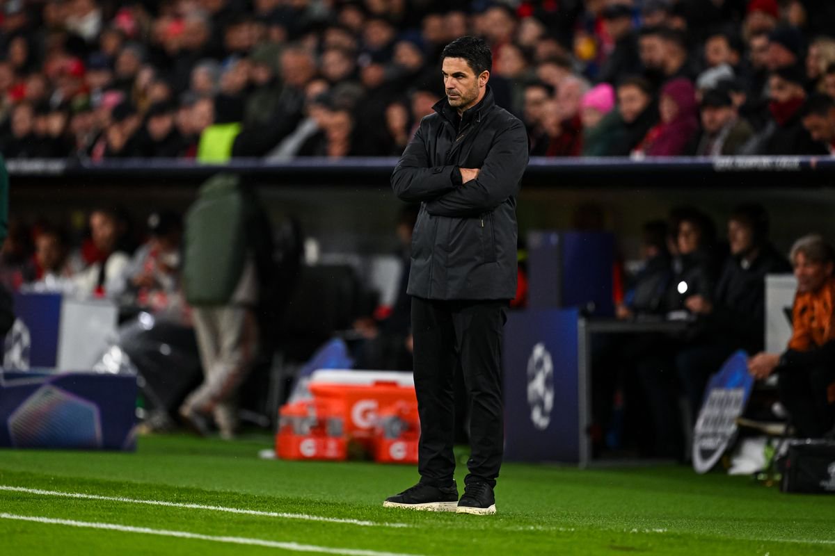 Mikel Arteta during Arsenal's draw with Bayern Munich