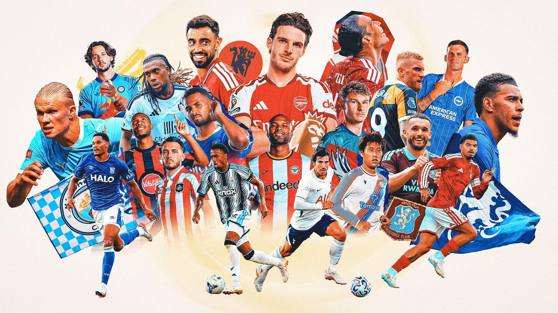 A graphic showing players from all 20 Premier League clubs