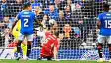 Gartenmann opened the scoring in the win at Ibrox
