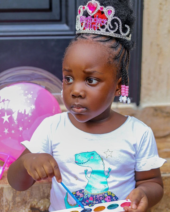 Stonebwoys daughter Jidula is 3 years old now, see how her father celebrated her.