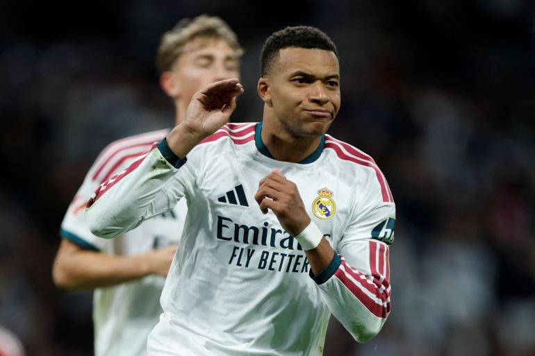 Real Madrid's French forward Kylian Mbappe