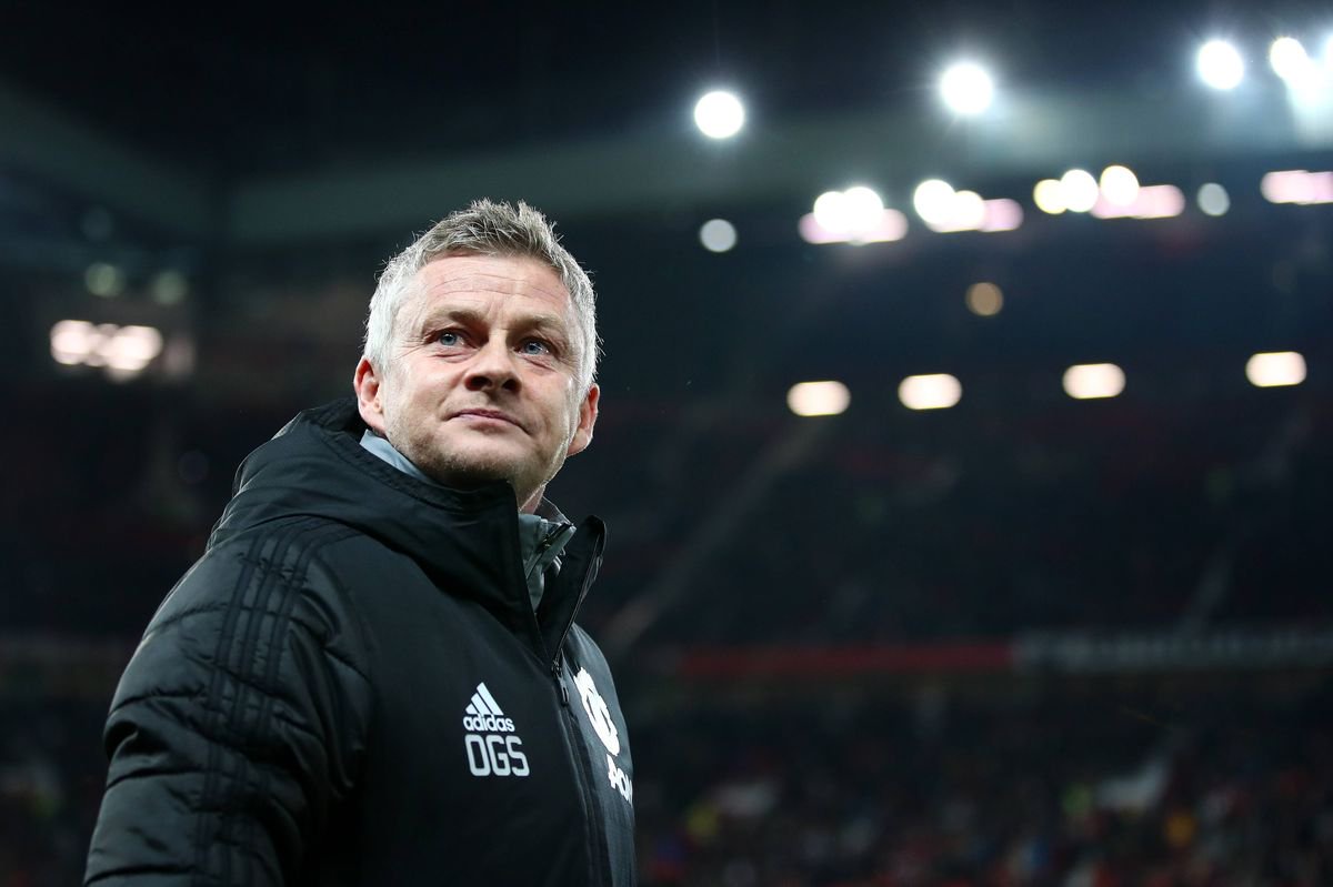 Ole Gunnar Solskjaer looking on as Man United manager