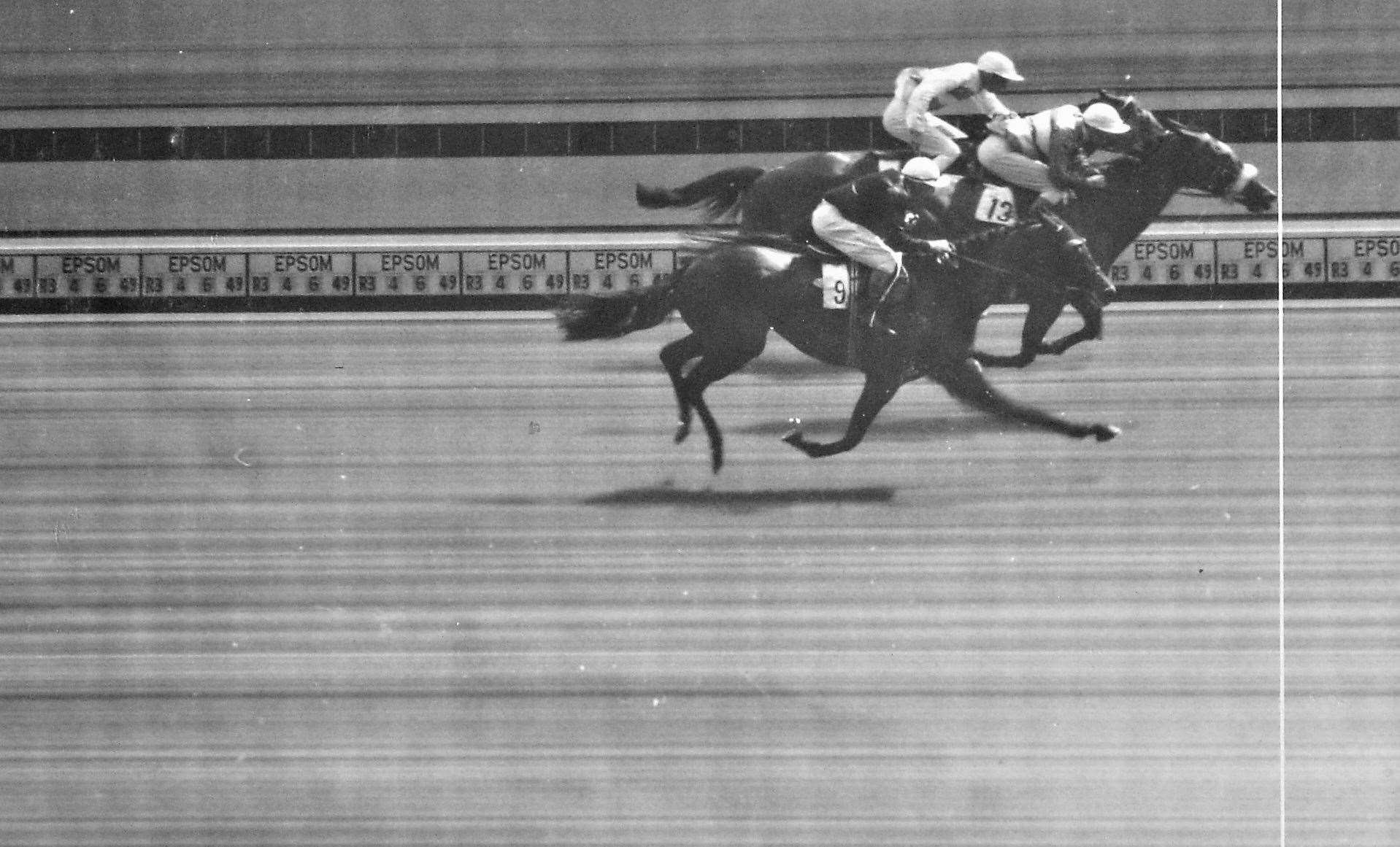 Nimbus ridden by Charlie Elliott wins the first Derby to be decided by photo finish in 1949