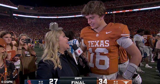 Manning pointed out that the Longhorns are 3-0 when Rowe covers their games this year