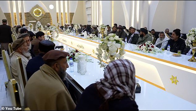 The Youtuber was also invited to the nikah (pictured), an integral part of Islamic weddings in which a formal marriage contract is signed by both the groom and bride