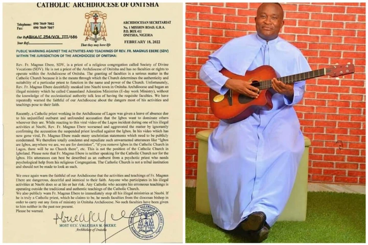 Catholic Church Disowns Priest Who Claimed 'Igbos Dominate In Churches They Go'