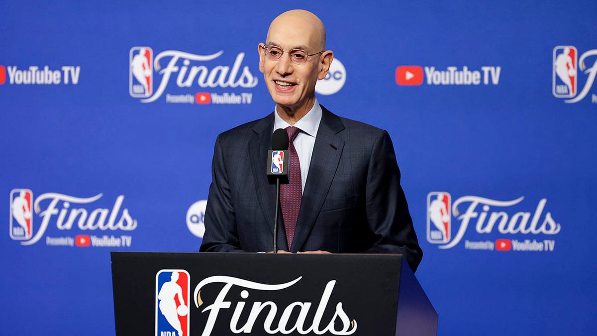Adam Silver speaks at a press conference