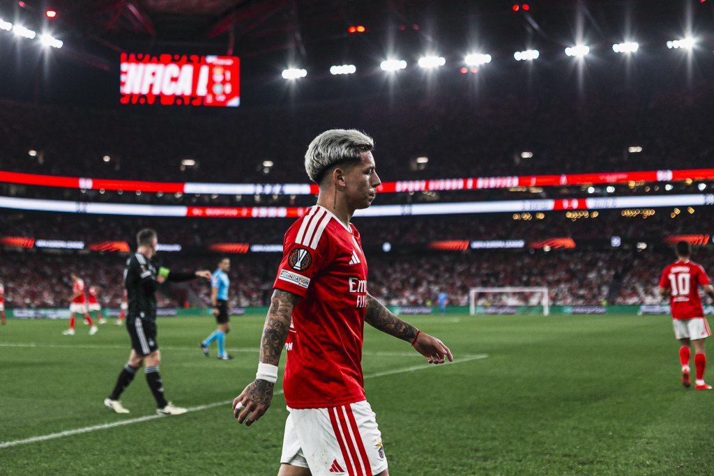 Lisbon, Portugal. 15th Oct, 2026. Gianluca Prestianni of SL Benfica looks on during the UEFA Europa League 2026/27 League Phase MD2 match between SL Benfica vs Celtic FC at Estadio do Sport Lisboa e Benfica on October 15th, 2026 (Photo by Joao Bravo/