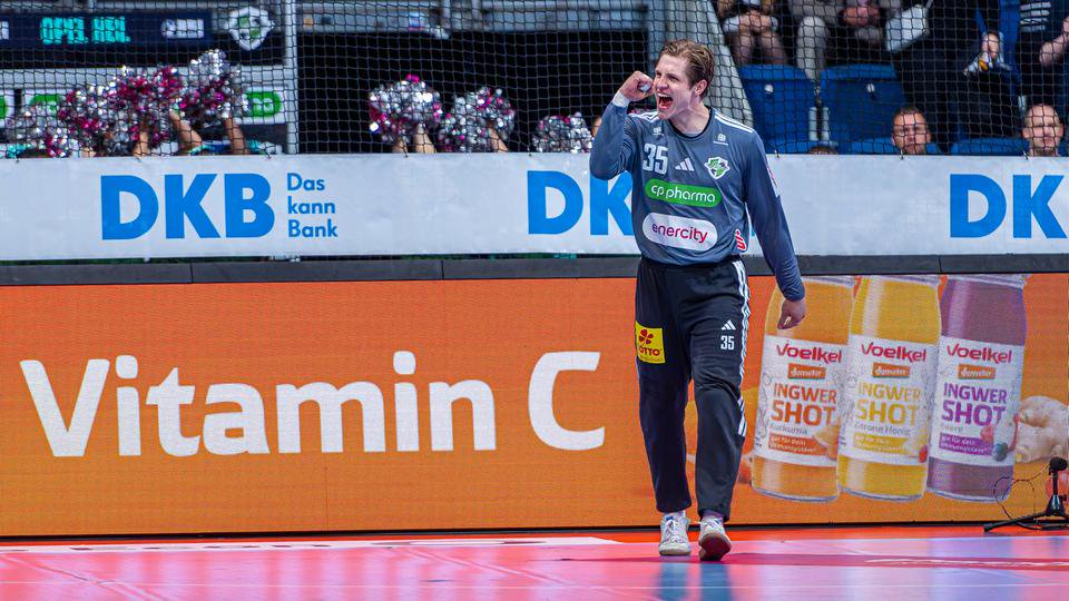 Jubel bei Joel Birlehm von der TSV Hannover-Burgdorf 