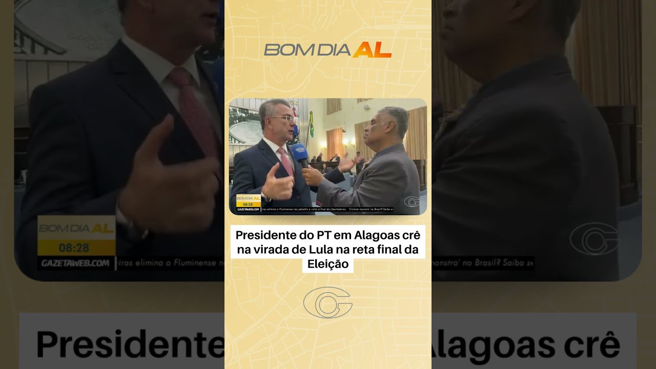 Presidente do PT em Alagoas crê na virada de Lula na reta final da Eleição