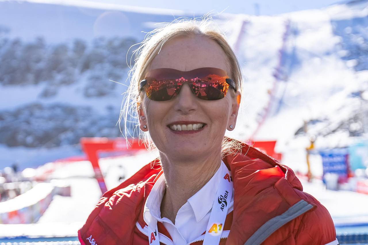Roswitha Stadlober während des RTL der Herren in Sölden