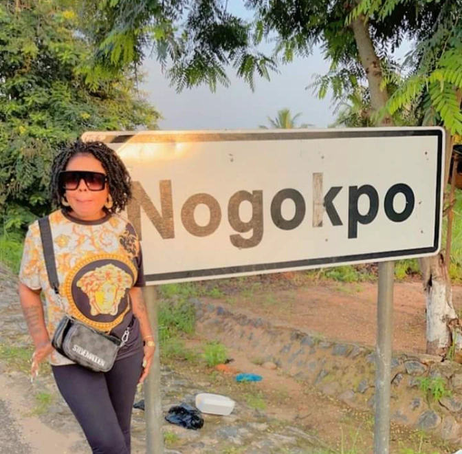 Ghanaians react after photo of Afia Schwar at Nogokpo Surfaced Online