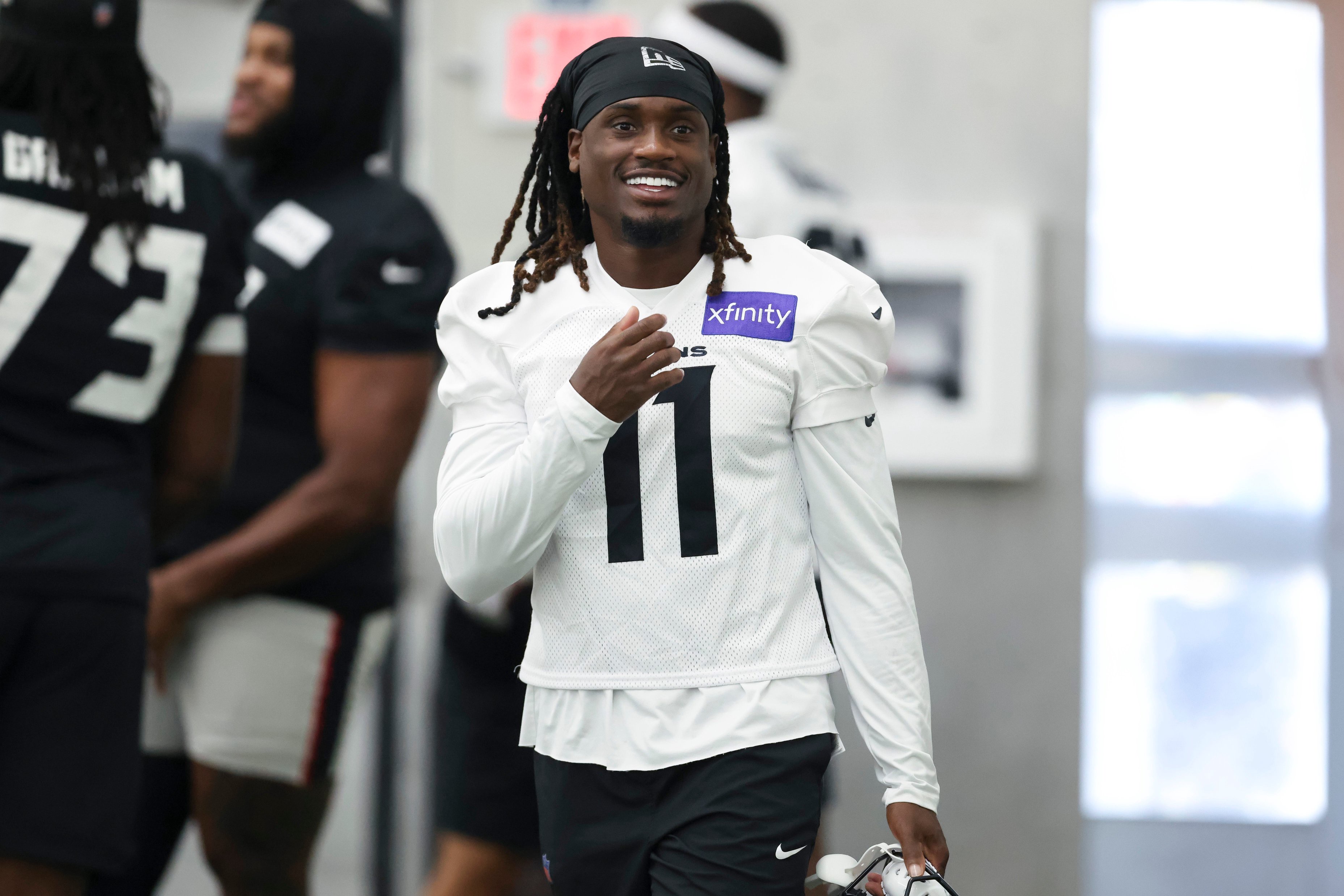 Jul 31, 2026; Houston, TX, USA; Houston Texans cornerback Tremon Smith (11) during training camp at Houston Methodist Training Center. Mandatory Credit: Troy Taormina-Imagn Images