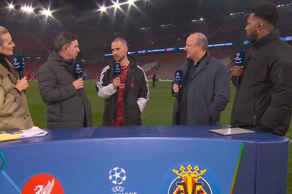 Alexis Mac Allister spoke to Gabby Logan after the final whistle at Anfield