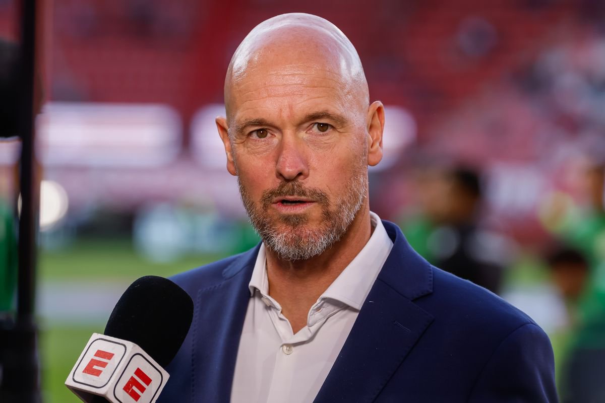 Erik ten Hag of FC Twente looks on during the UEFA Europa League 2026/27 second qualifying round first leg match between FC Twente and Ferencvaros