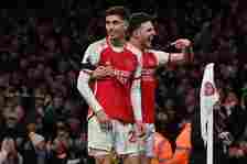 Arsenal forward Kai Havertz and midfielder Declan Rice