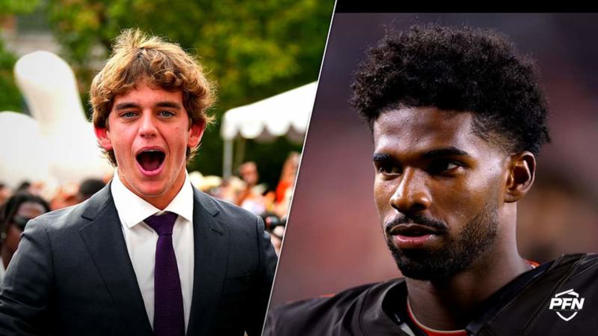 Texas Longhorns quarterback Arch Manning and Cleveland Browns quarterback Shedeur Sanders.