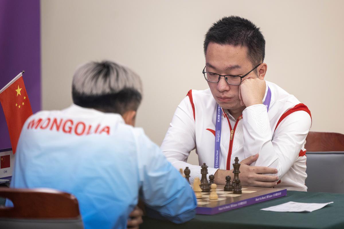 History maker: Wei Yi, seen here at the 2023 Asian Games, helped China win its first Olympiad title at just 15. He says he wasn’t as excited as some of his teammates because he was young.