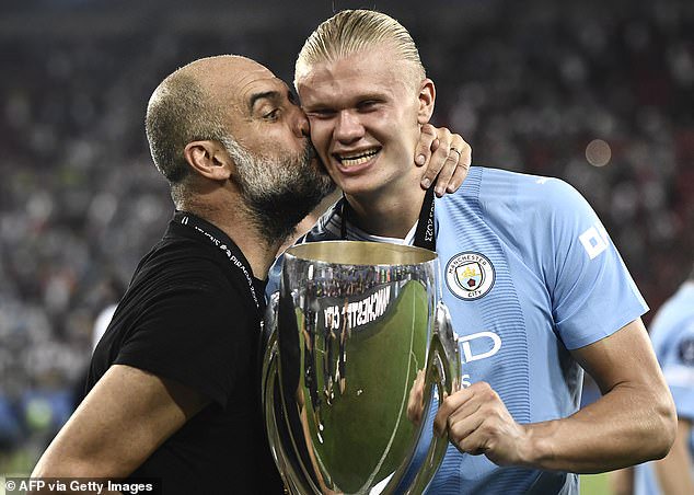 Former City manager Pep Guardiola (left) is the project’s official brand ambassador. It is unclear how much money this role is bringing in for Guardiola