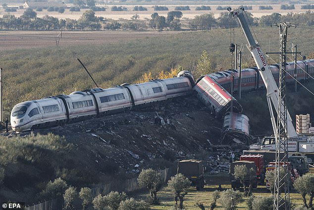Spain has been plunged into three days of official warning after the horrifying crash which saw a high-speed train collide with a stationary one