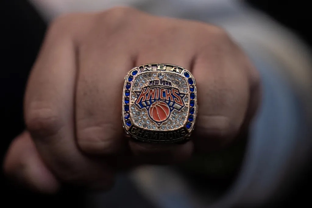NBA season opener between the Philadelphia 76ers and New York Knicks in New York