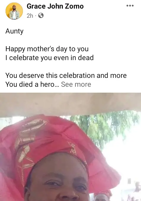 "You died a hero" - Nigerian man pays tribute to his aunt who begged kidnappers to kill her instead of her daughter-in-law