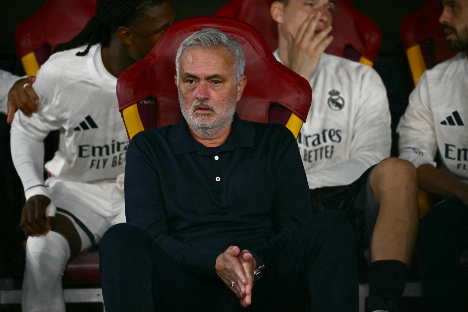 José Mourinho watches Real Madrid's 4-3 away win over Roma in the Champions League on October 14th. Photograph: Filippo Monteforte/Getty