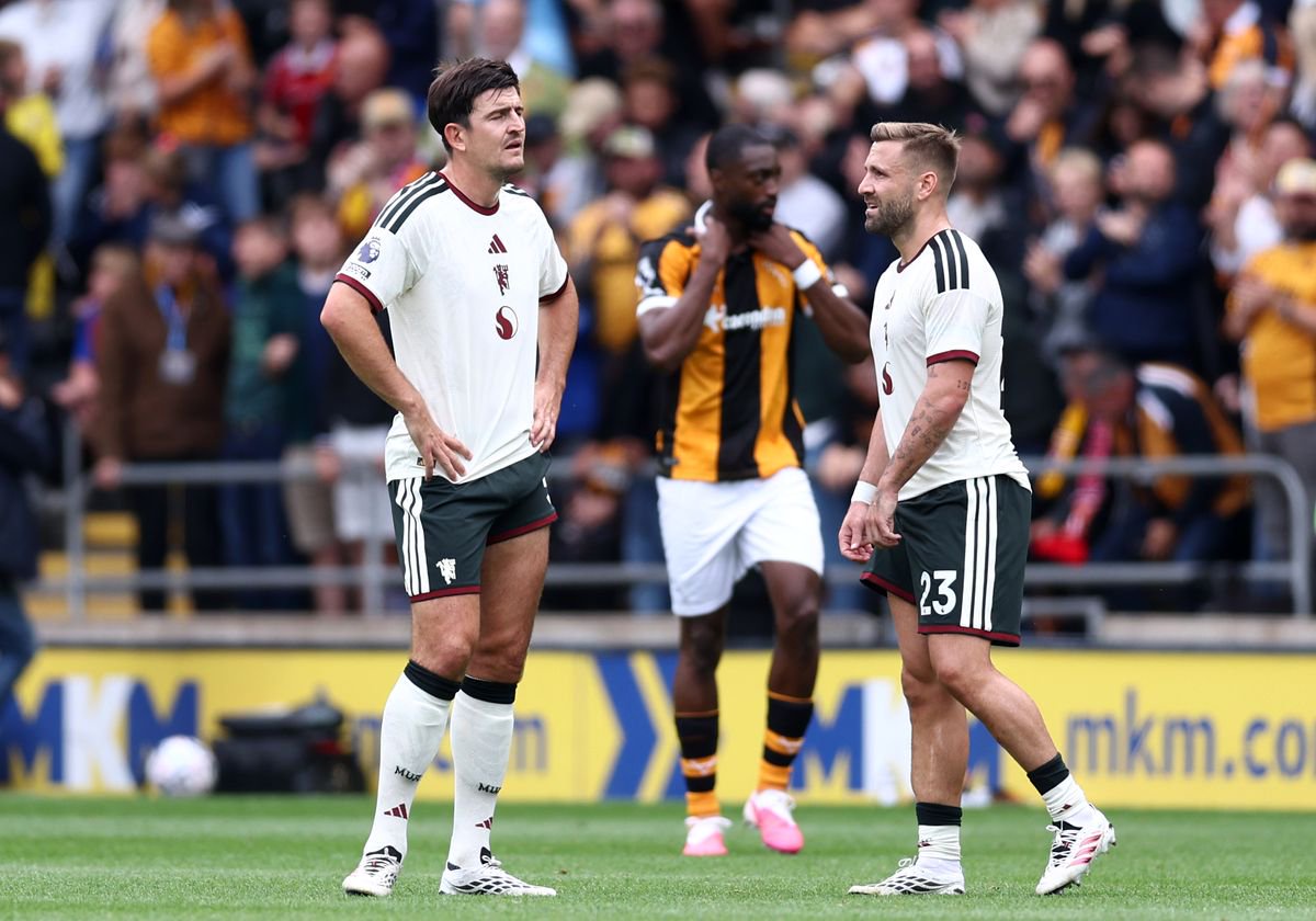 Harry Maguire and Luke Shaw are part of Manchester United's struggling defence