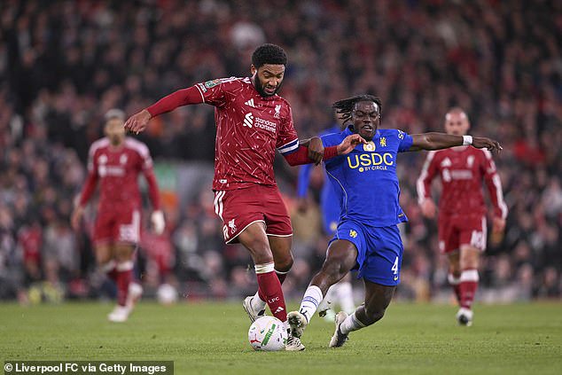 Romeo Lavia completed his first full 90 minutes in a competitive match for Chelsea against Liverpool on Wednesday night