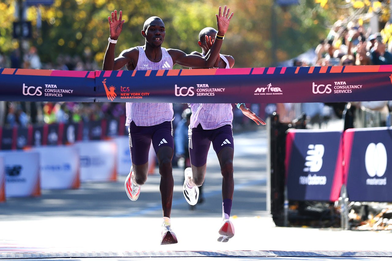 Benson Kipruto beat Alexander Mutiso to a narrow victory in last year's elite men's race at the 2025 TCS New York City Marathon (Getty)