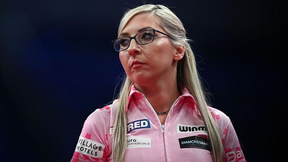 Fallon Sherrock looks on during her match against Beau Greaves