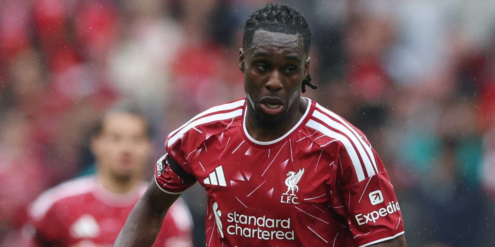 Liverpool's Jeremie Frimpong in action