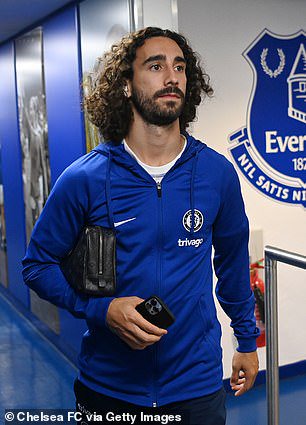 Marc Cucurella appeared as a second-half substitute at Goodison Park