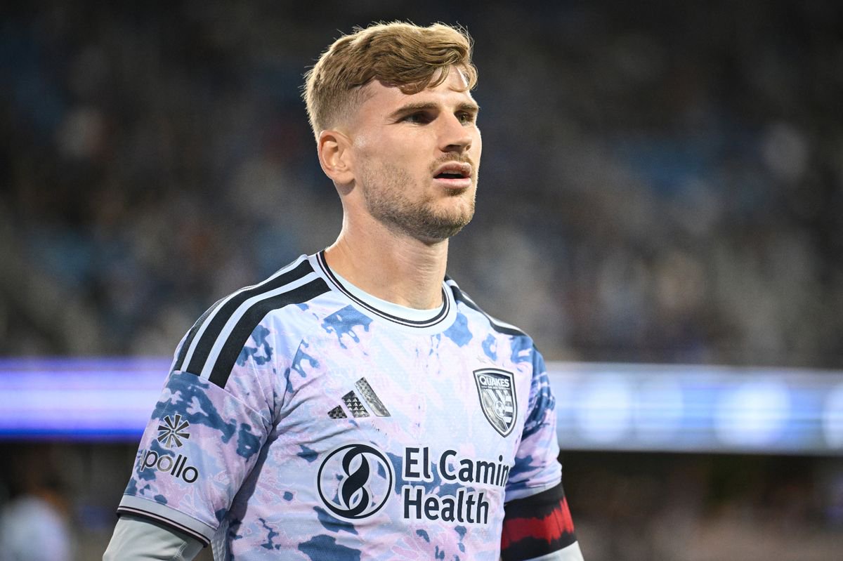 Timo Werner #11 of the San Jose Earthquakes looks on against the Portland Timbers during the first half at PayPal Park
