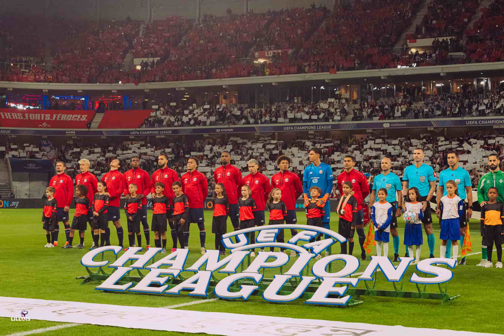 Les joueurs du LOSC en Ligue des champions.