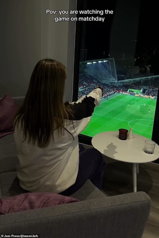 She quickly became besotted with the view from her apartment