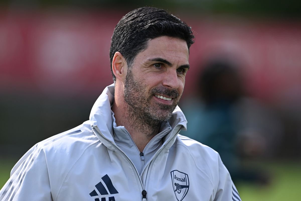 Mikel Arteta during Arsenal training