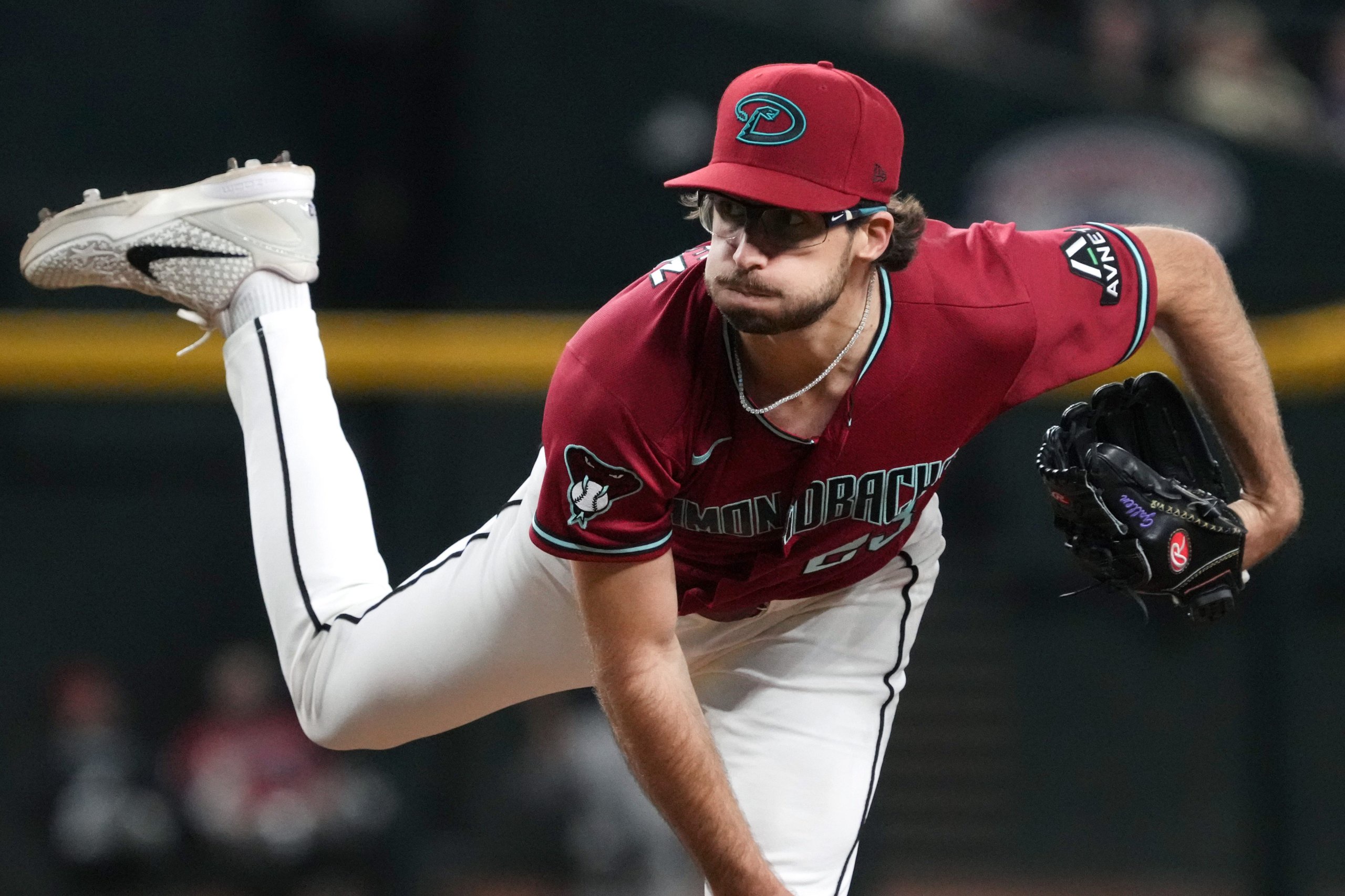 Arizona Diamondbacks right-hander Zac Gallen (23) pitches against the San Francisco Giants at Chase Field in Phoenix on July 1,