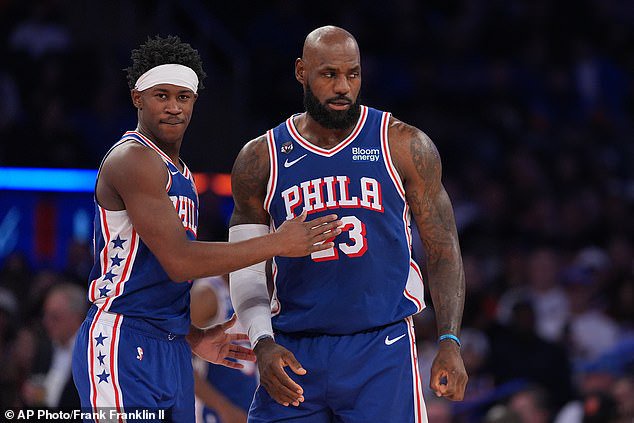 James made his debut for the Philadelphia 76ers against the New York Knicks on Tuesday